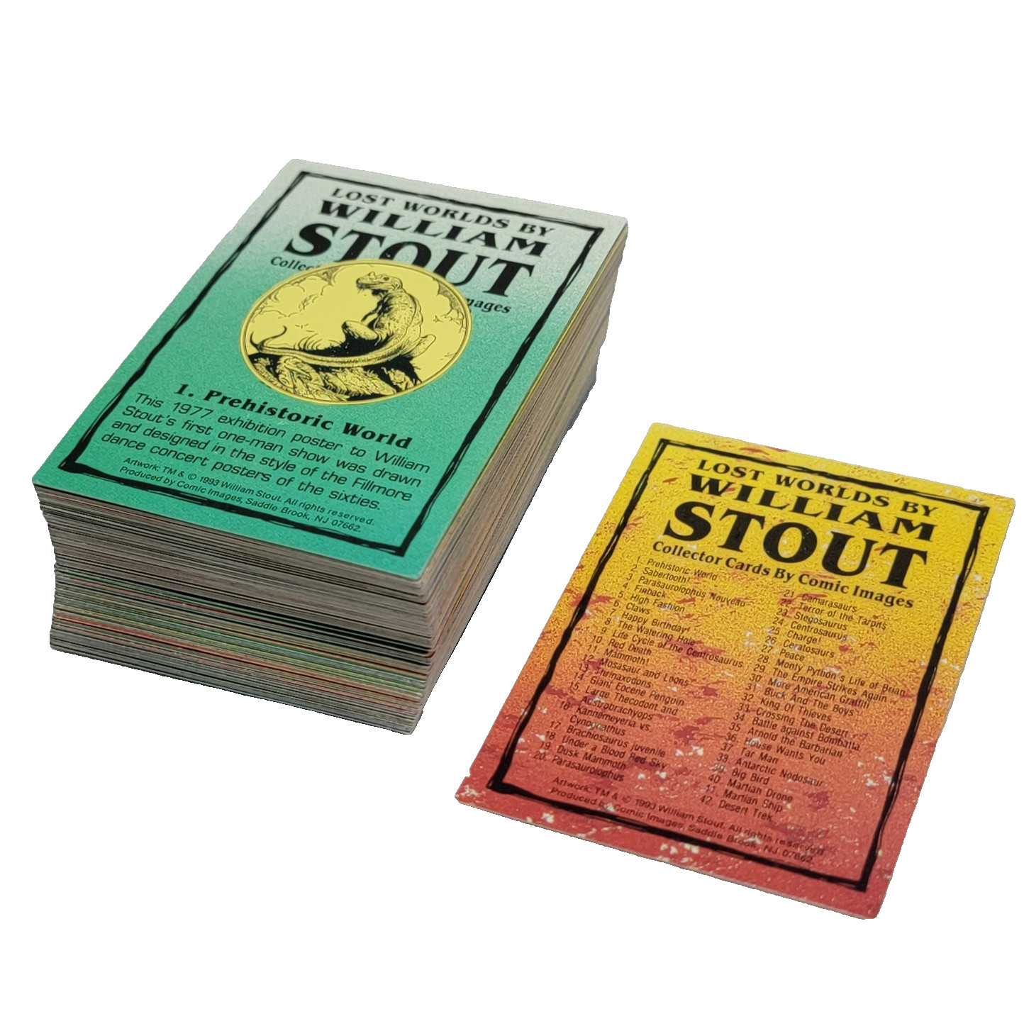 1993 Lost Worlds by William Stout Collector Cards by Comic Images (90 Card Set)