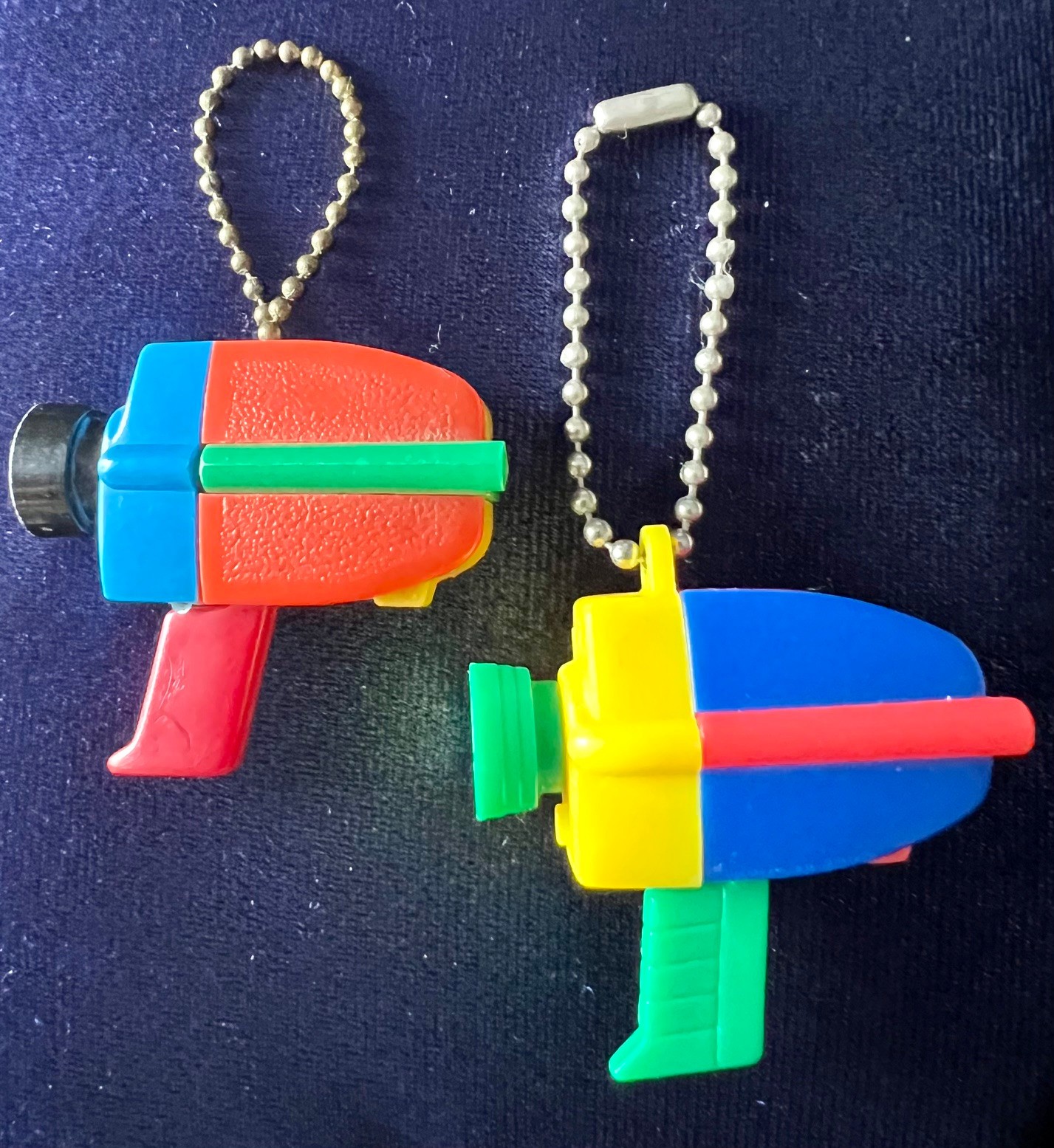 Two Vintage Miniature Movie Camera Dexterity Keychain Puzzles