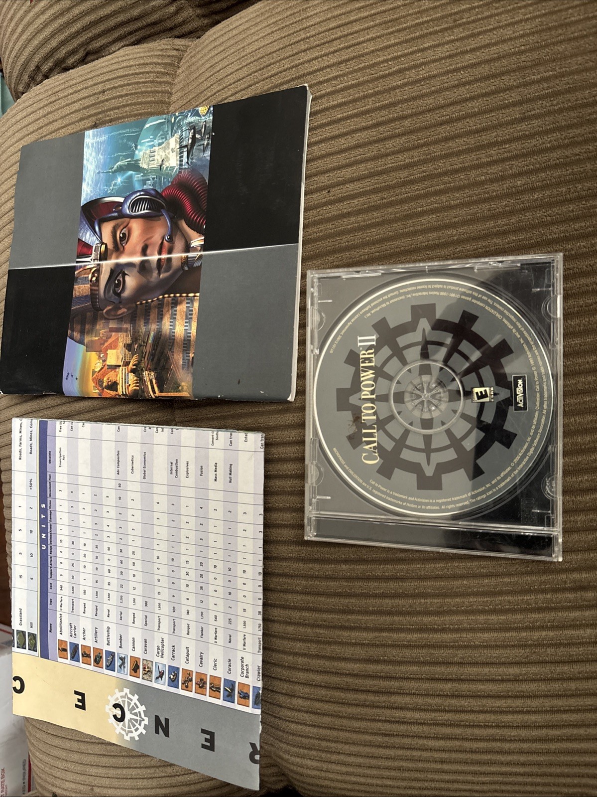 Call to Power II 2 (PC, 2000) CD-ROM Jewel Case, Manual & Reference Chart Poster