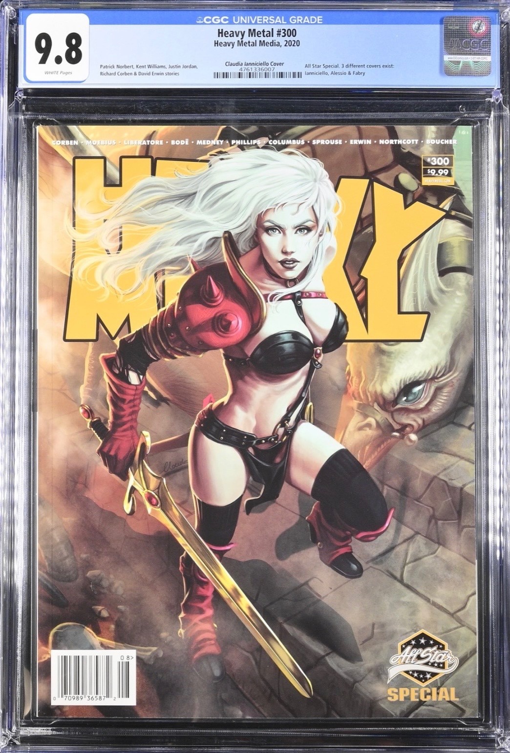 Heavy Metal #300 Claudia Ianniciello - Taarna Cover, CGC 9.8
