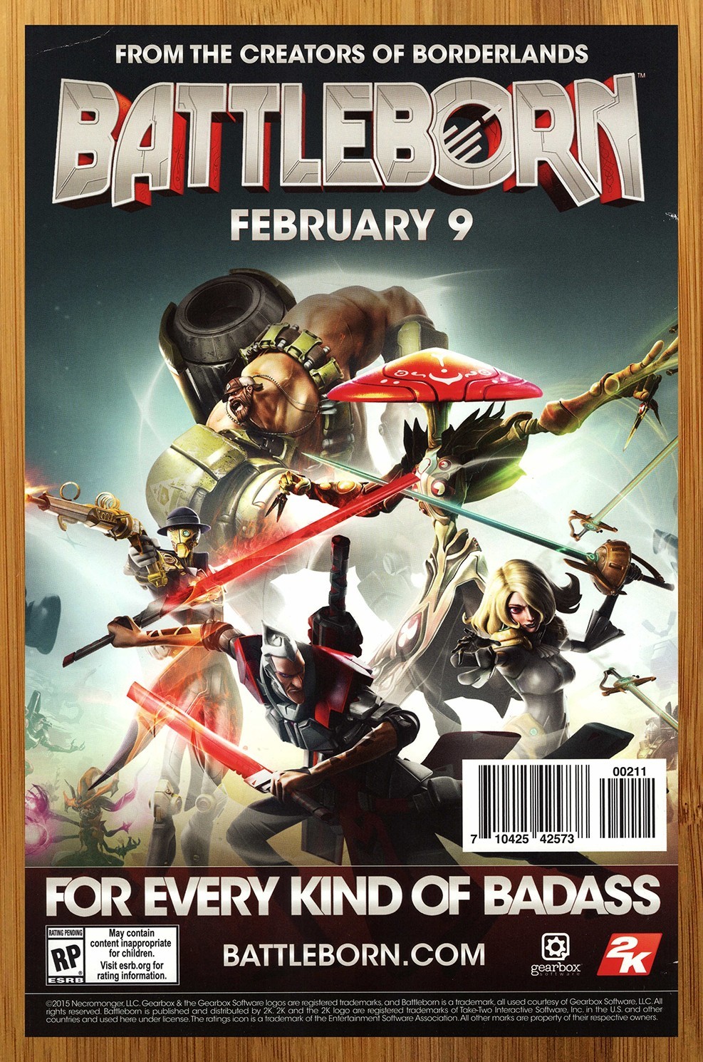 2015 Battleborn PS4 Xbox One PC Print Ad/Poster Official Video Game Promo Art