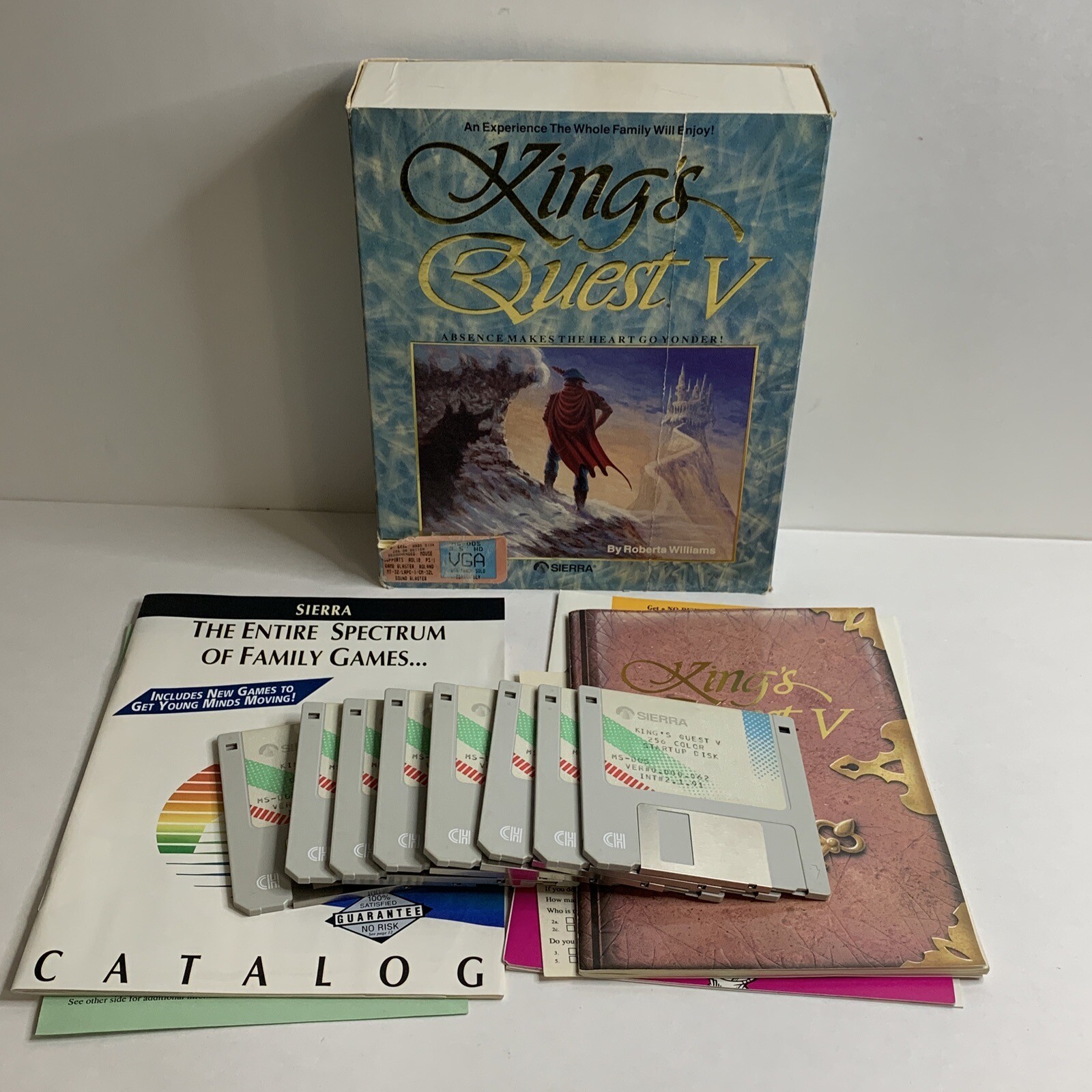 Kings Quest V (5)  Absence Makes The Heart Go Yonder PC-DOS 3.5 Disk VGA Sierra
