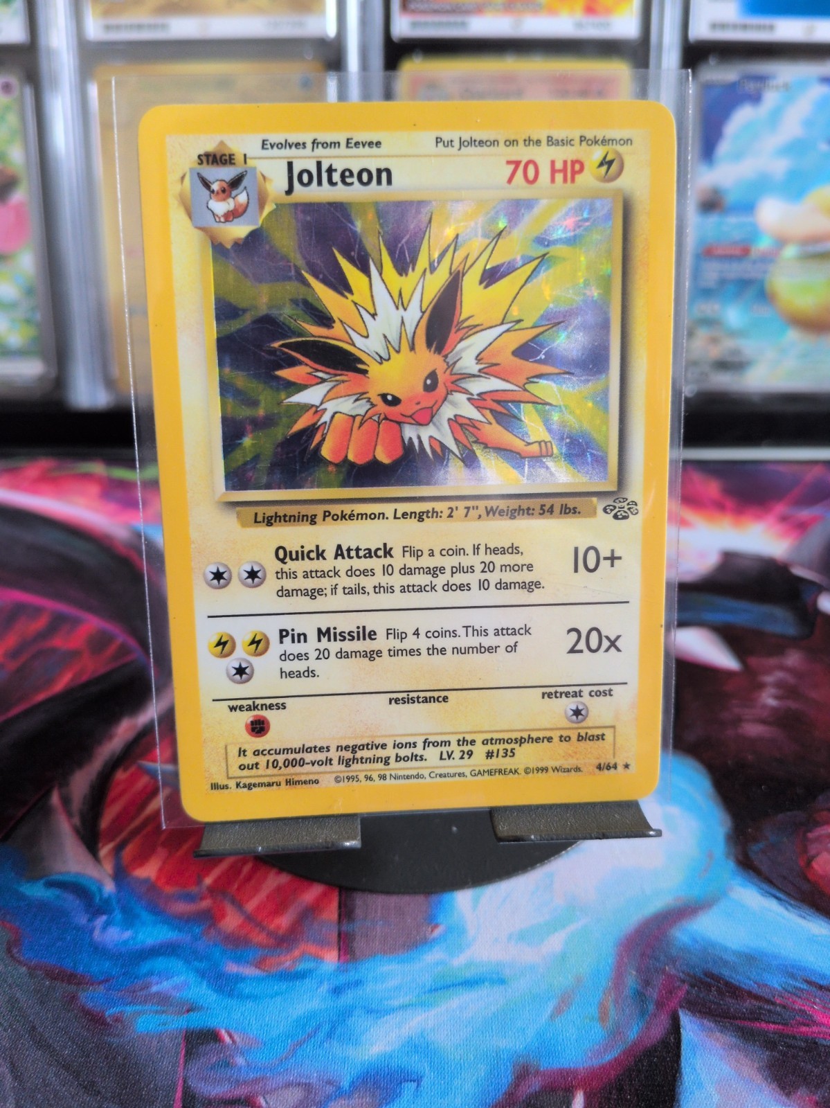 Jolteon 4/64 Jungle Set Holo Rare Pokémon Card Nintendo Pokemon TCG WOTC 1999