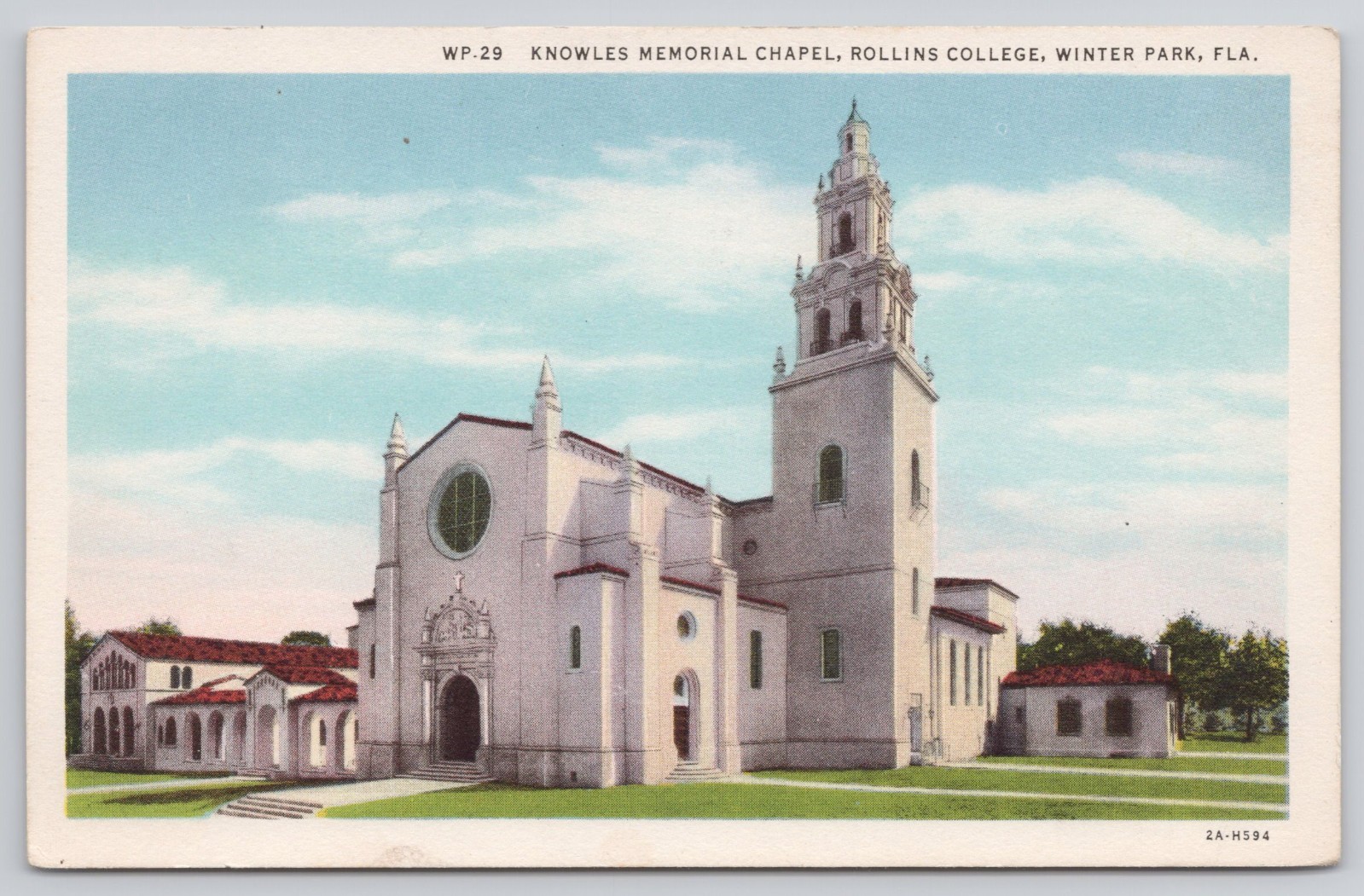 Winter Park FL Florida Knowles Memorial Chapel Rollins College Postcard