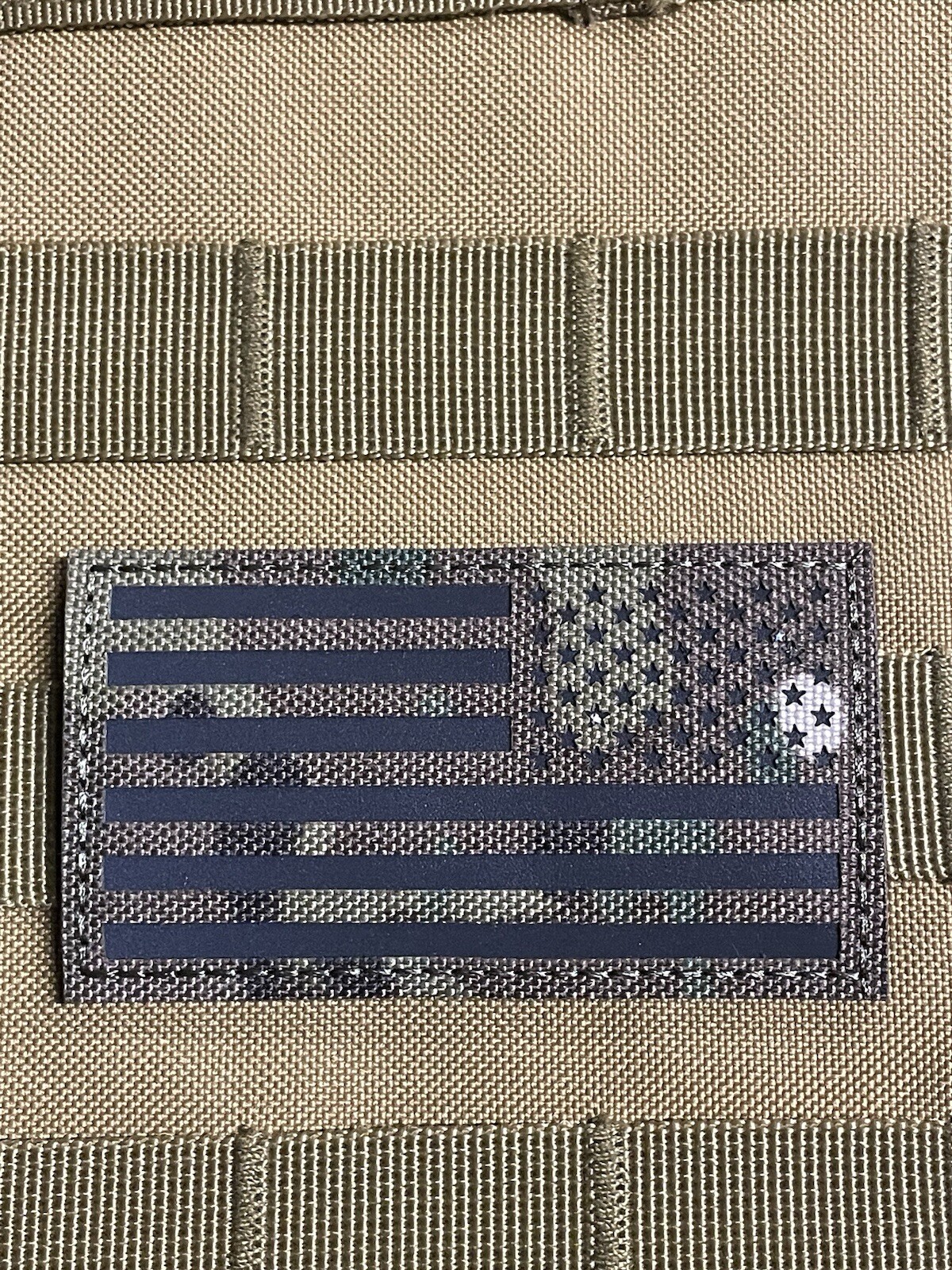 IR American Flag America USA Military Tactical patch Multicam 3.6” Reverse
