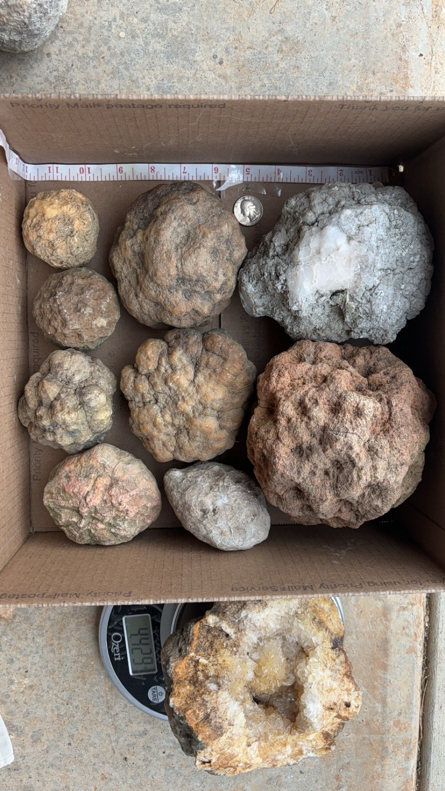 15 lbs Unopened Geodes Lot Natural Quartz Crystal Break Your Own Geode/ Lapidary