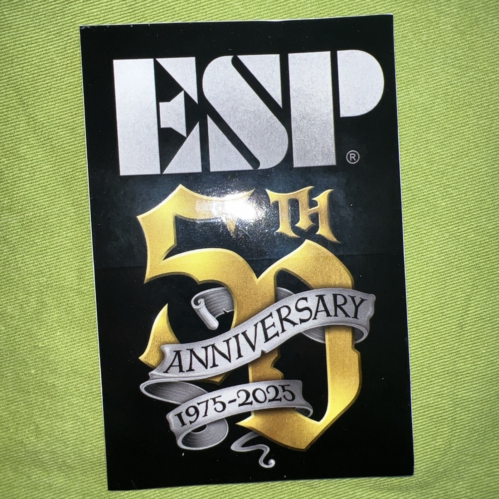 ESP Guitars Sticker 50th Anniversary 1975-2025 NEW