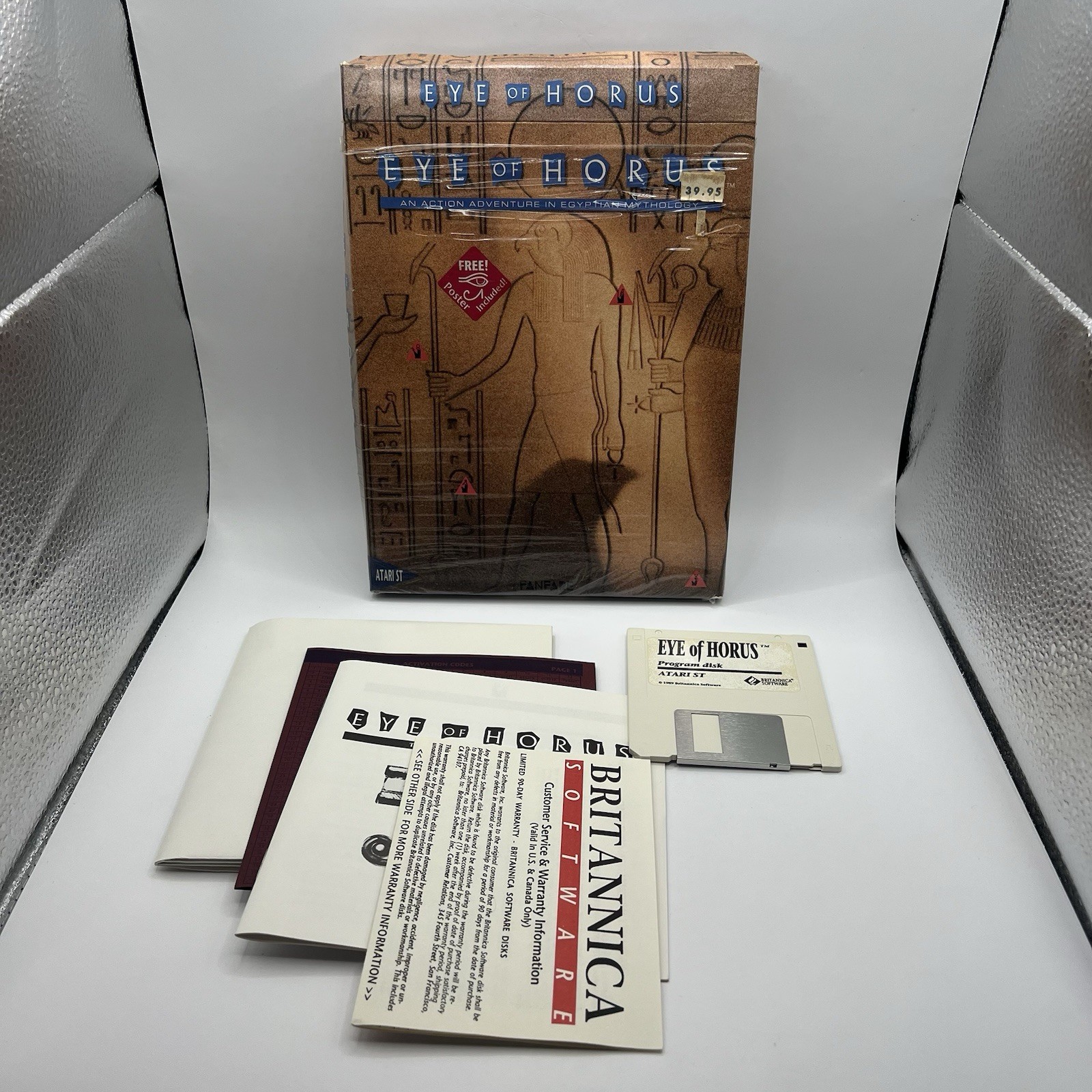 Eye of Horus Atari ST US Release Rare Complete Tested Britannica Software