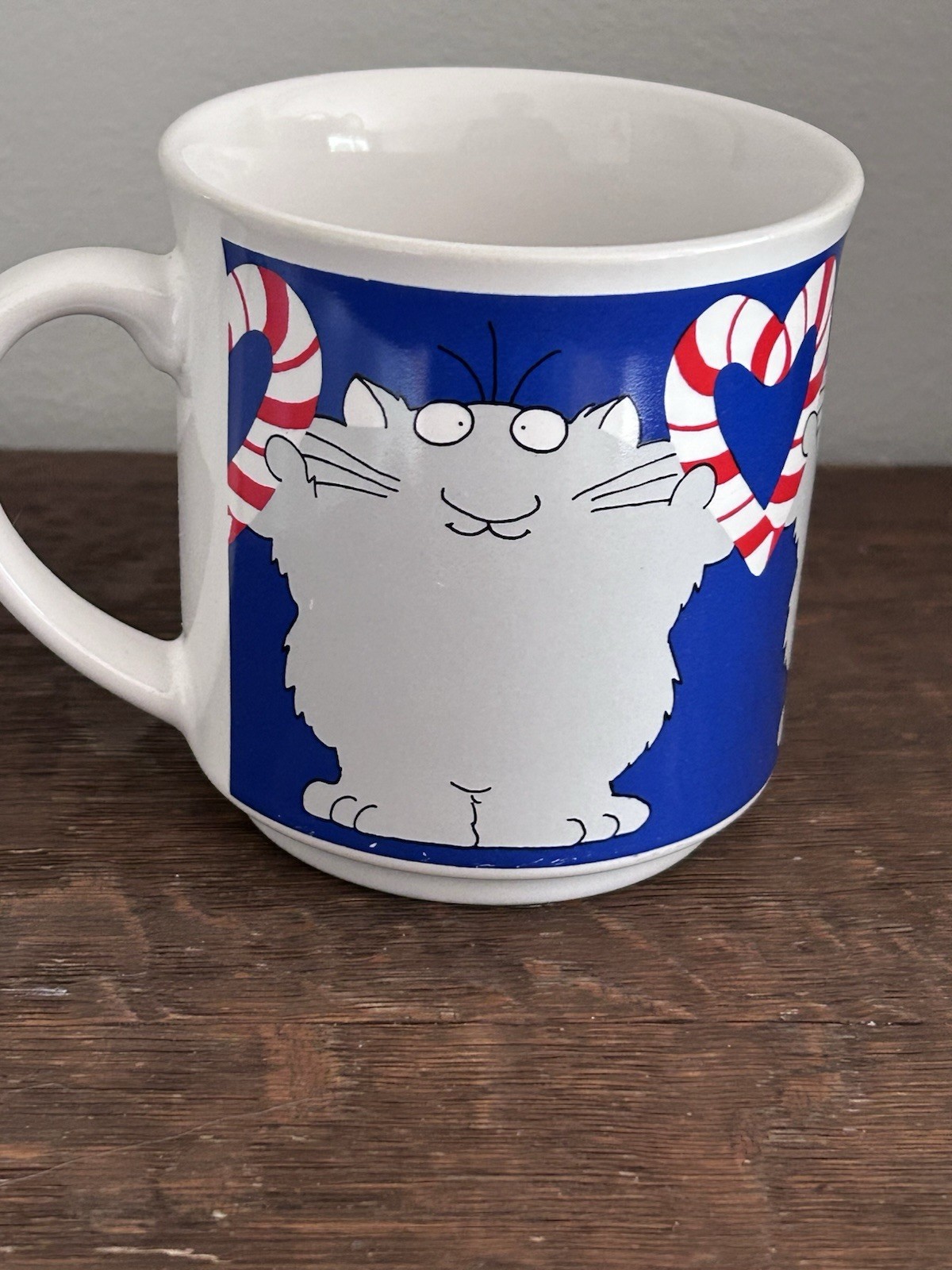 Boynton Cat Merry Christmas Cats Coffee Mug Cup Candy Cane Hearts Japan Vintage
