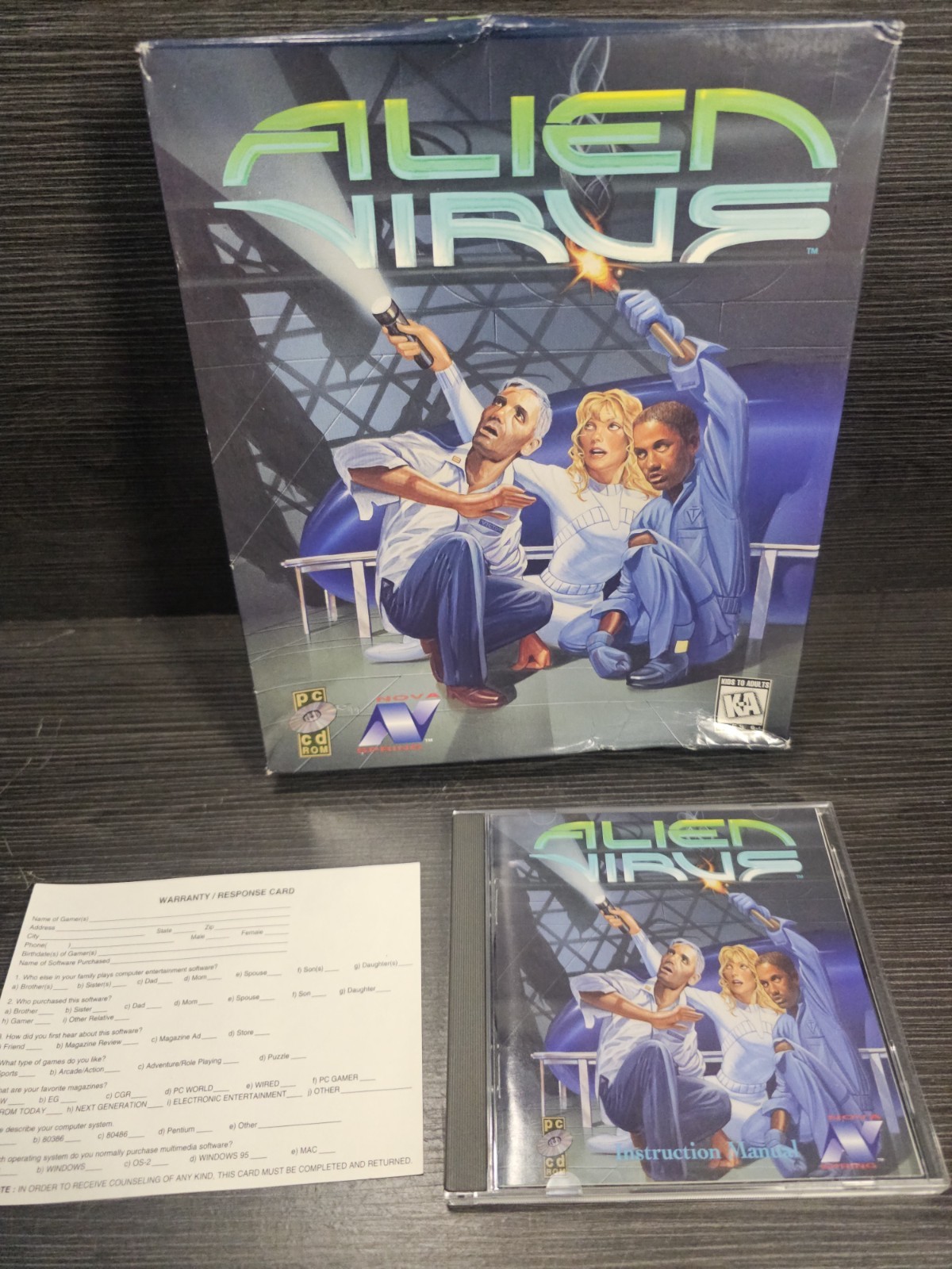 Alien Virus PC 1994 CD ROM Nova Spring Tokai Gory Mystery Space Scary Horror