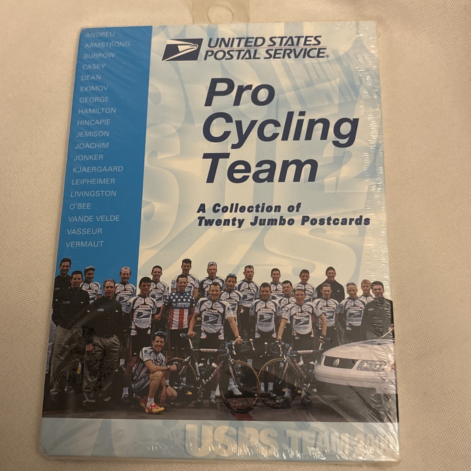 Vintage USPS Pro Cycling Team 2000 Jumbo Postcards  Sealed - Lance Armstrong