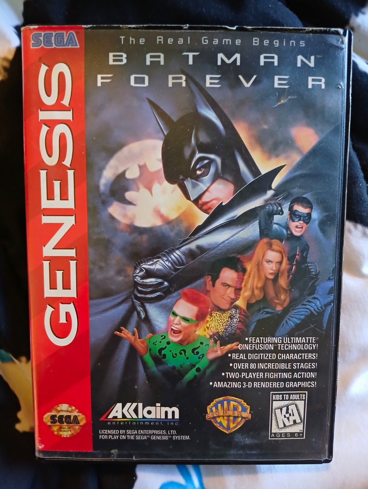 Acclaim Batman Forever Sega Genesis Manual Included Multiplayer NTSC-U/C 1995