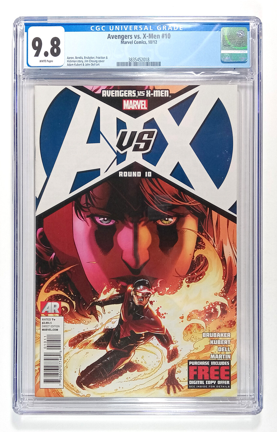 Avengers vs. X-Men #10 CGC 9.8 White Pages (2012) Marvel Comics  