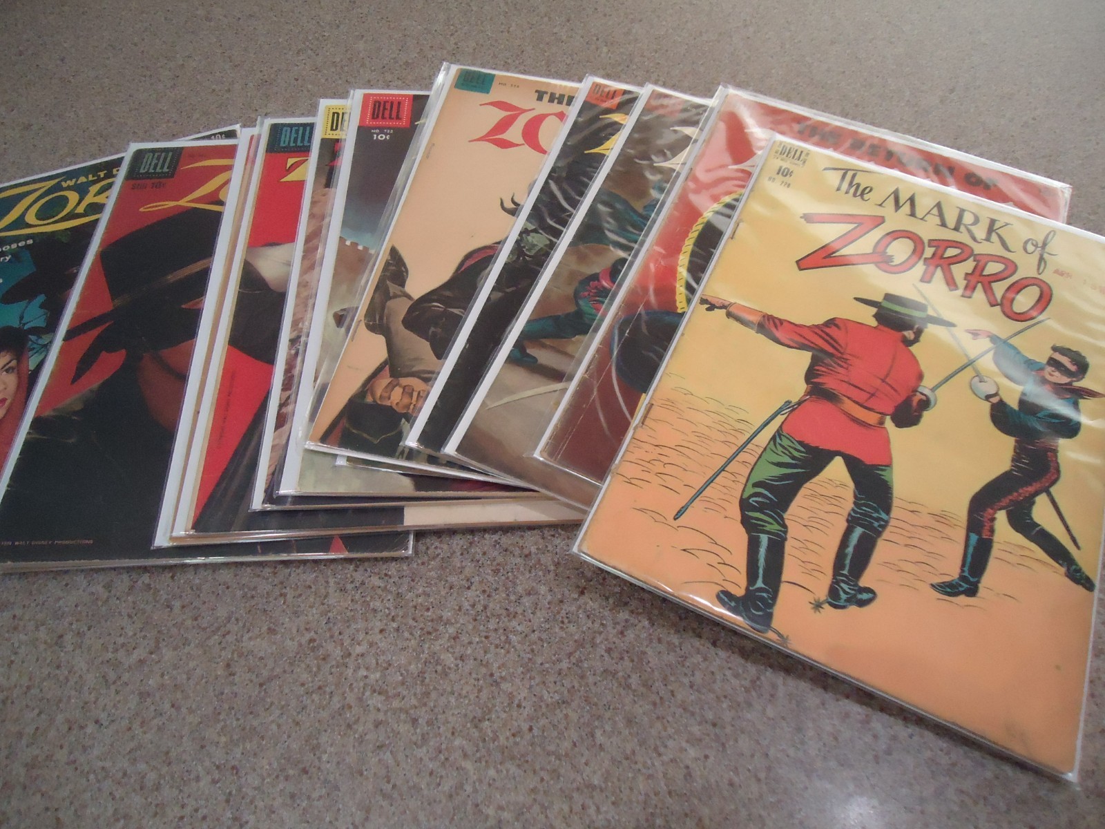 ZORRO THE COMPLETE DELL SERIES 228-1037 TOTAL OF 14 BOOKS