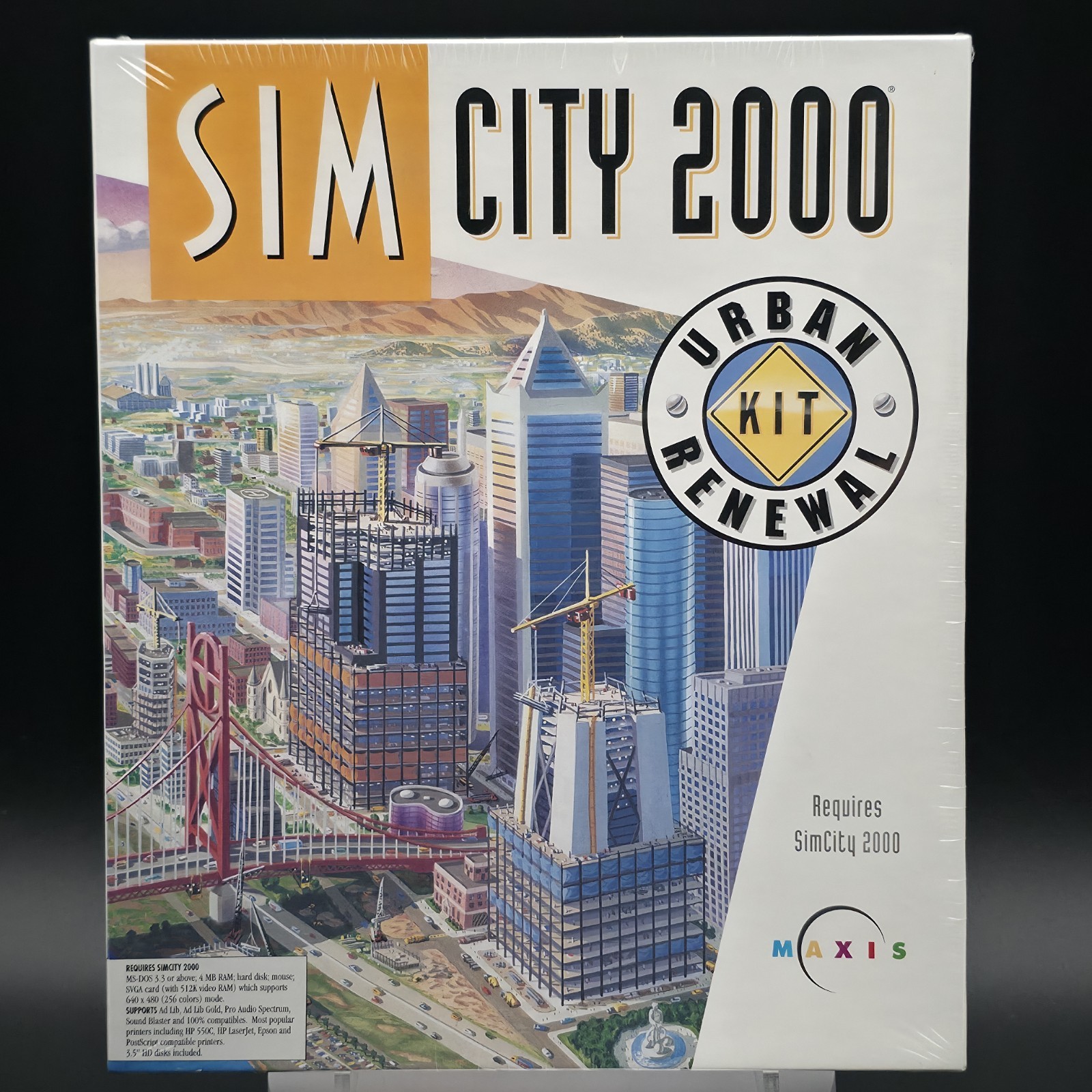 SimCity 2000: Urban Renewal Kit, 1994, Big Box, New & Sealed