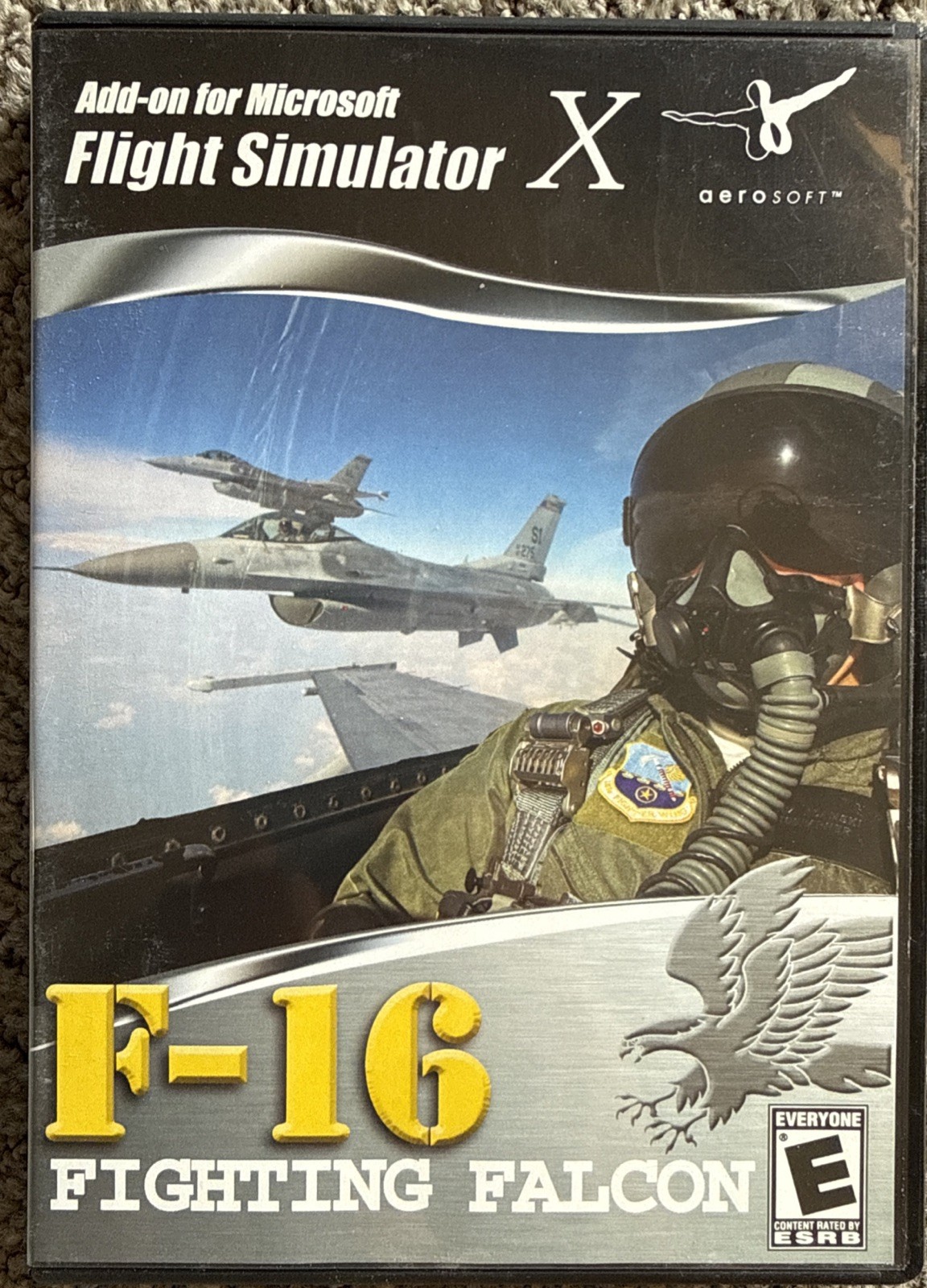 F-16 Fighting Falcon (PC, 2009) Microsoft Flight Simulator X Add-On CD-ROM Mint