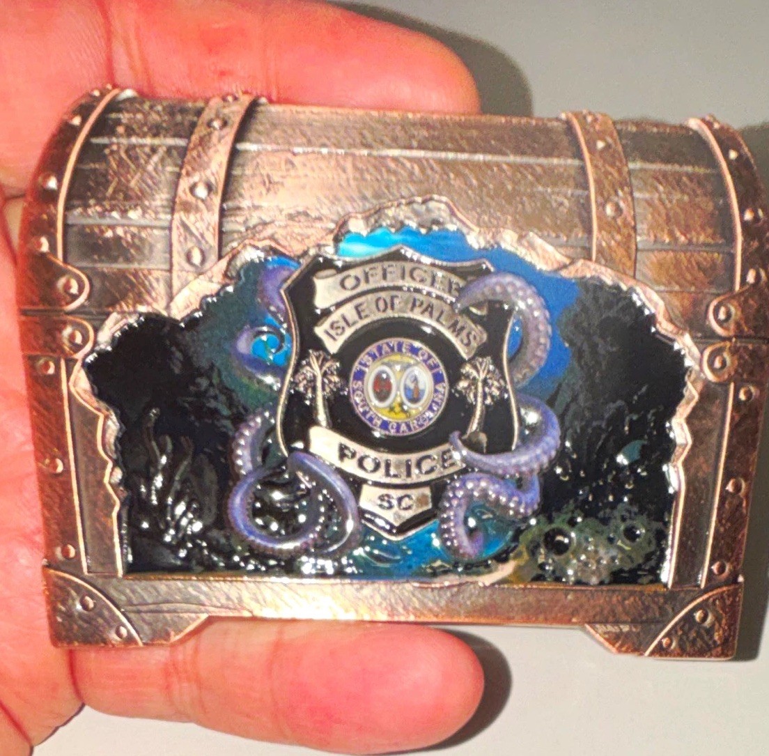 Isle of Palms PD, SC Treasure Chest Bronze challenge coin