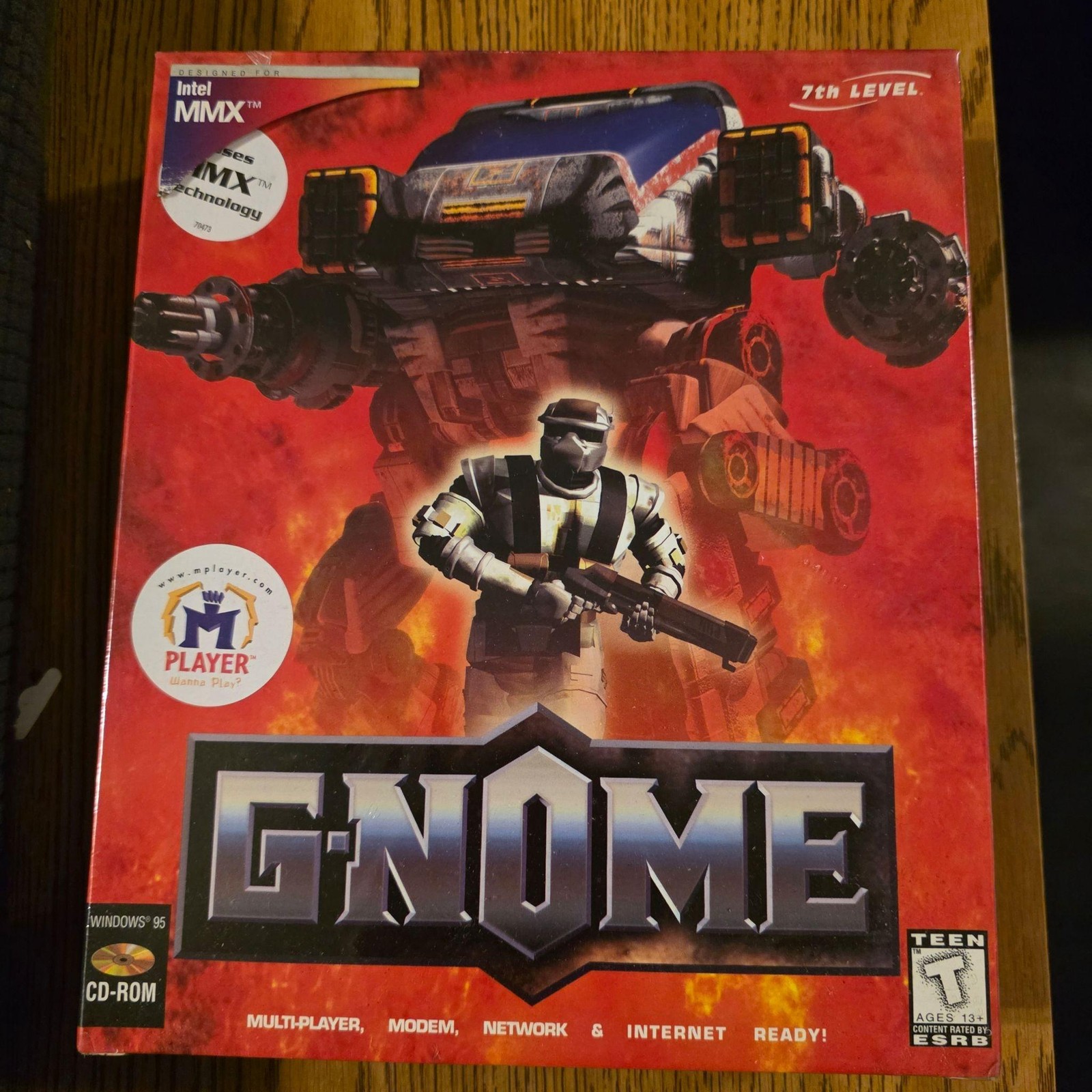 SEALED G-NOME PC CD-ROM Big Box Game 7th Level Windows 95 98 NEW T Teen Shooter