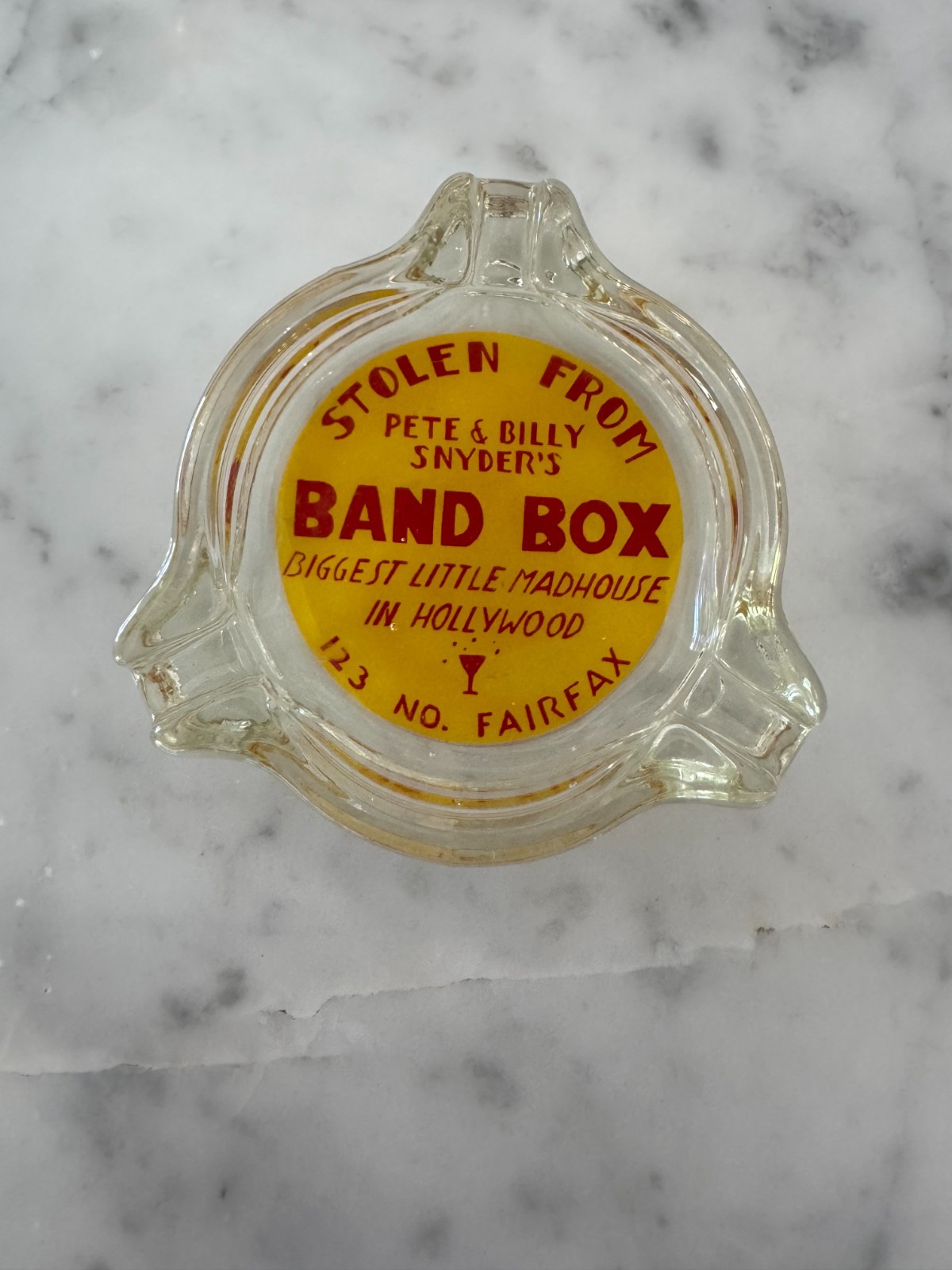 Rare Rare Pete & Billy Snyder's BAND BOX Hollywood Madhouse Ashtray
