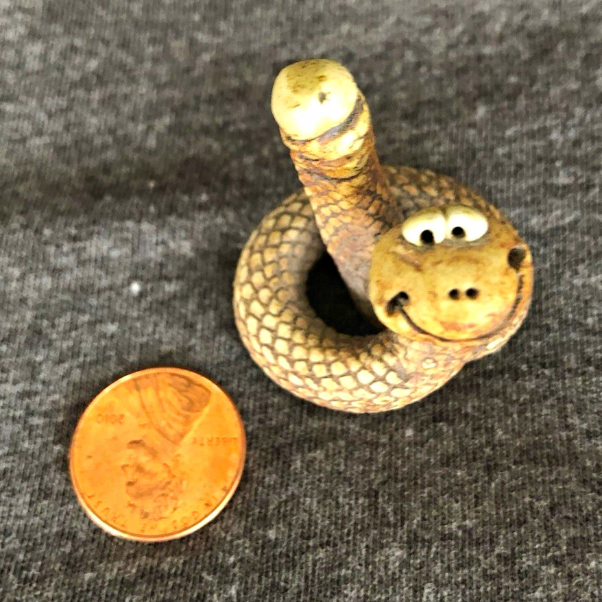 Cute WILD EARTH Mini Smiling Rattlesnake Lots of Detail Collectible