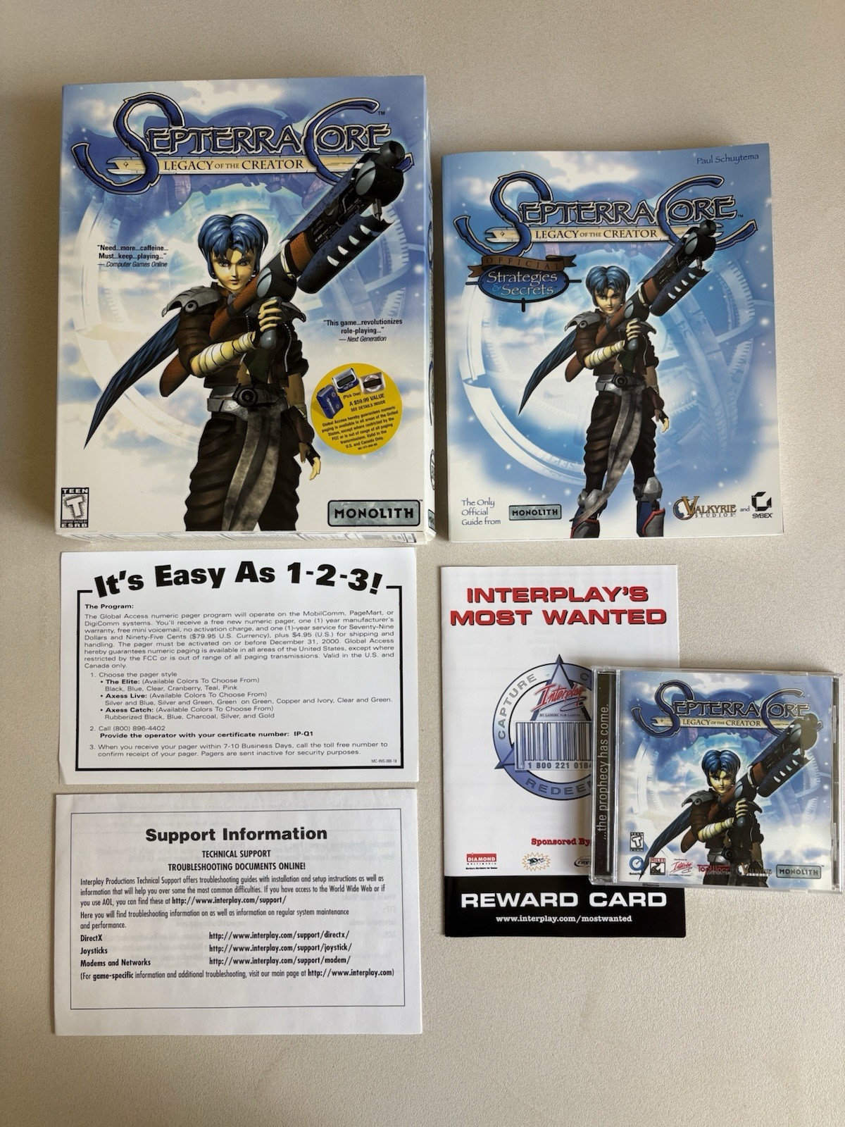 Septerra Core Big Box PC Game Complete CIB With Official Guide