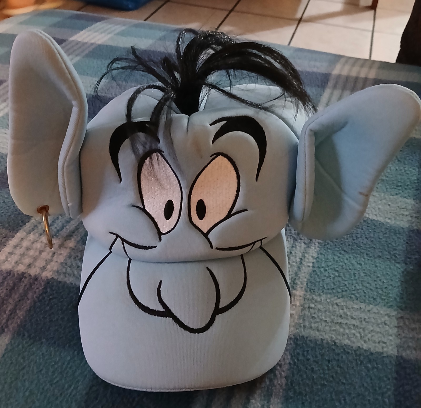 Disney Parks Aladdin Genie 3D Hat With Earring and Ponytail EXCELLENT CONDITION