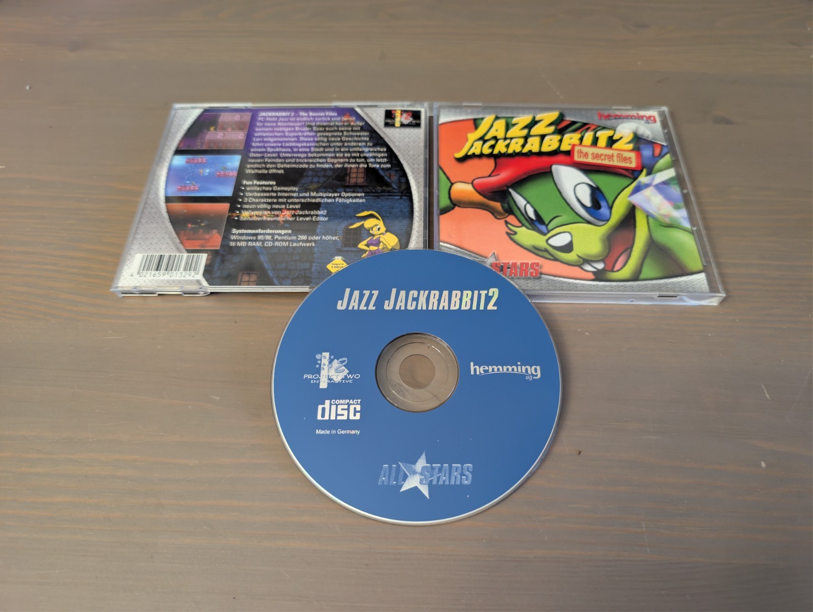 Jazz Jackrabbit 2 - The Secret Files PC CD game (Germany) (Jazz Jack Rabbit 2)