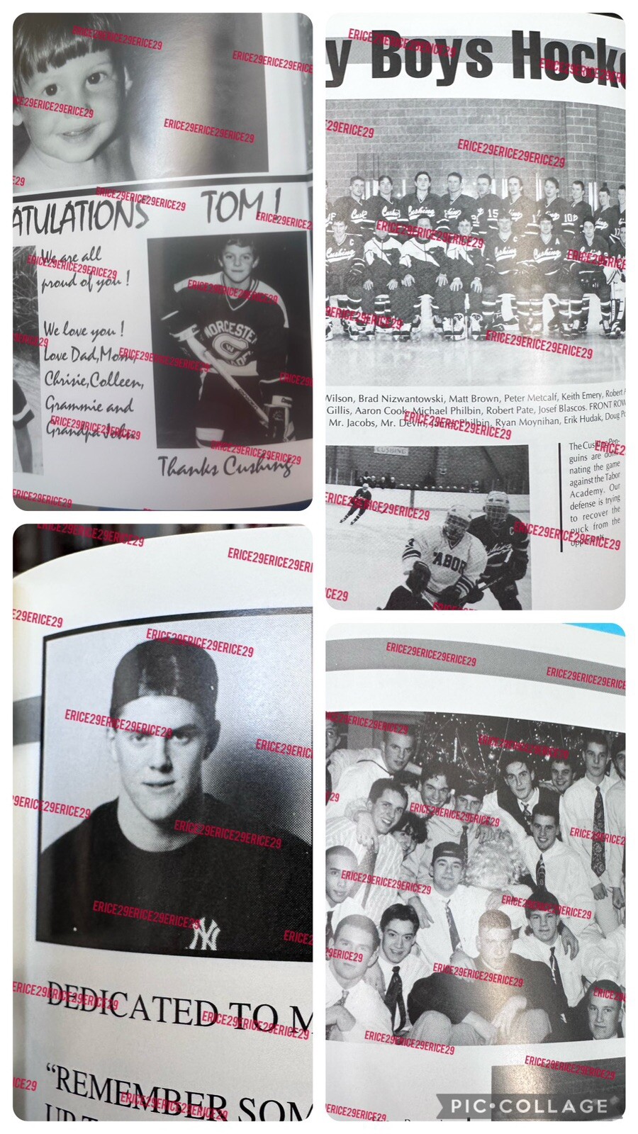 1996 Cushing Academy High School Penguin Yearbook Tom Poti NHL Hockey Player