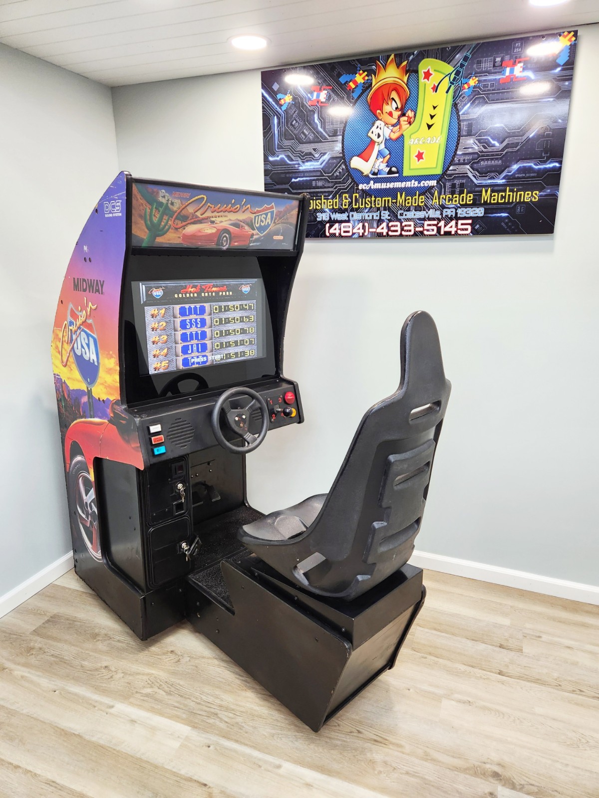 Cruisn USA Arcade Sit Down Driving Racing Video Game Machine 27\