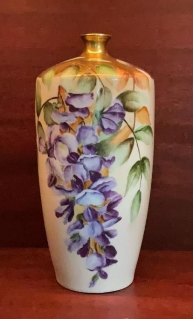 Vintage Porcelain Vase with Floral Design