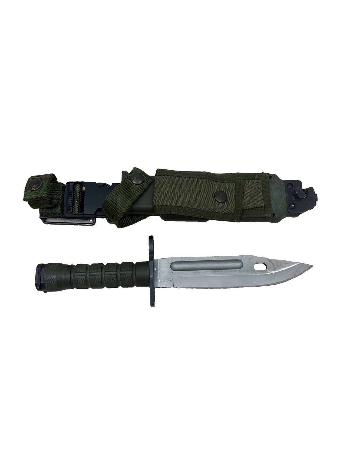 USGI M-9 Phrobis III Fixed Blade Bayonet With Scabbard US Army Excellent Cond.