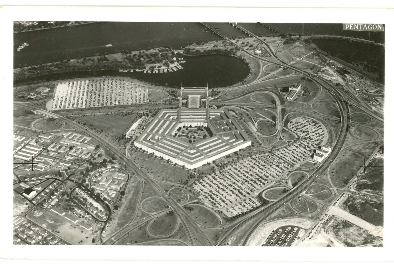 Arlington VA The Pentagon Aerial View RPPC Real Photo Postcard Unused