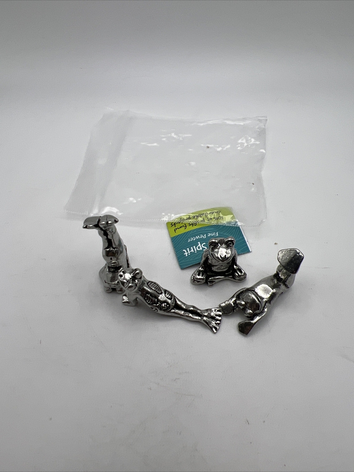 Basic Spirit Yoga Frogs Pewter Miniature Figurines Statues