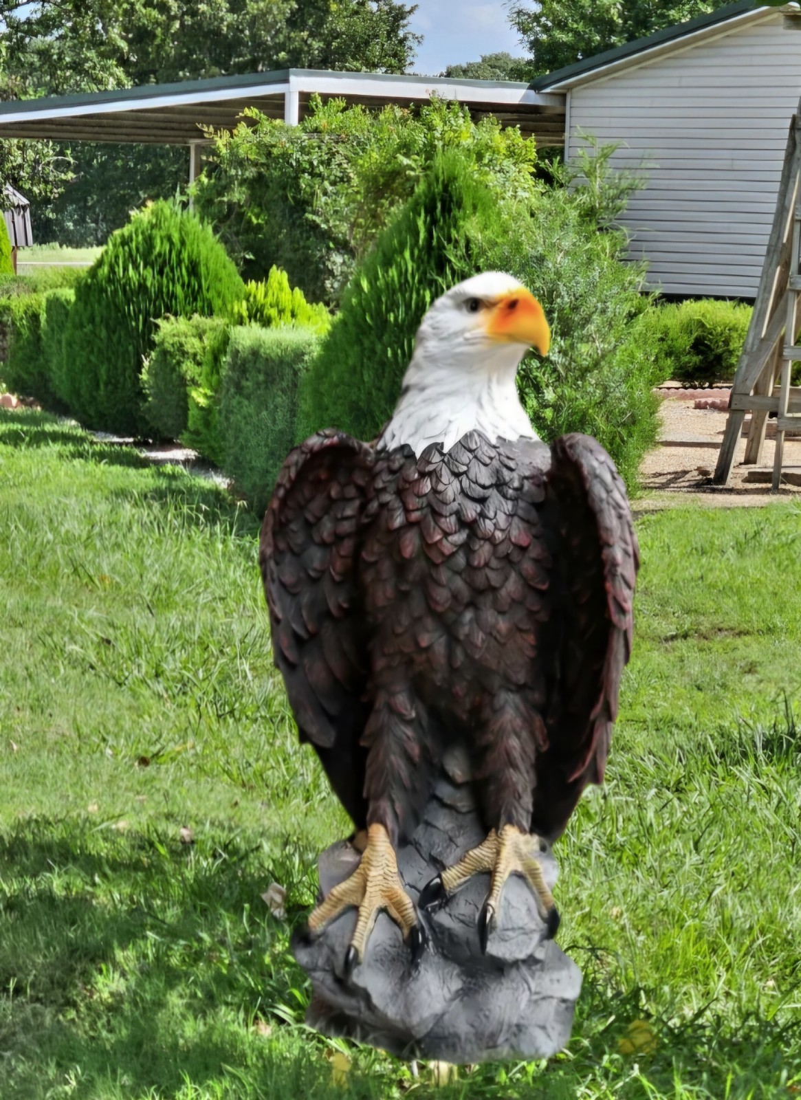 Eagle Statue Outdoor - Large American Eagle Figurine for Garden, Yard......