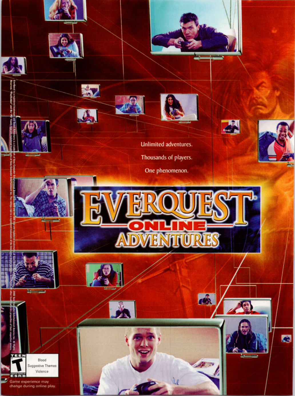EverQuest Online Adventures PS2 Vintage 2002 Poster Print Ad MMORPG