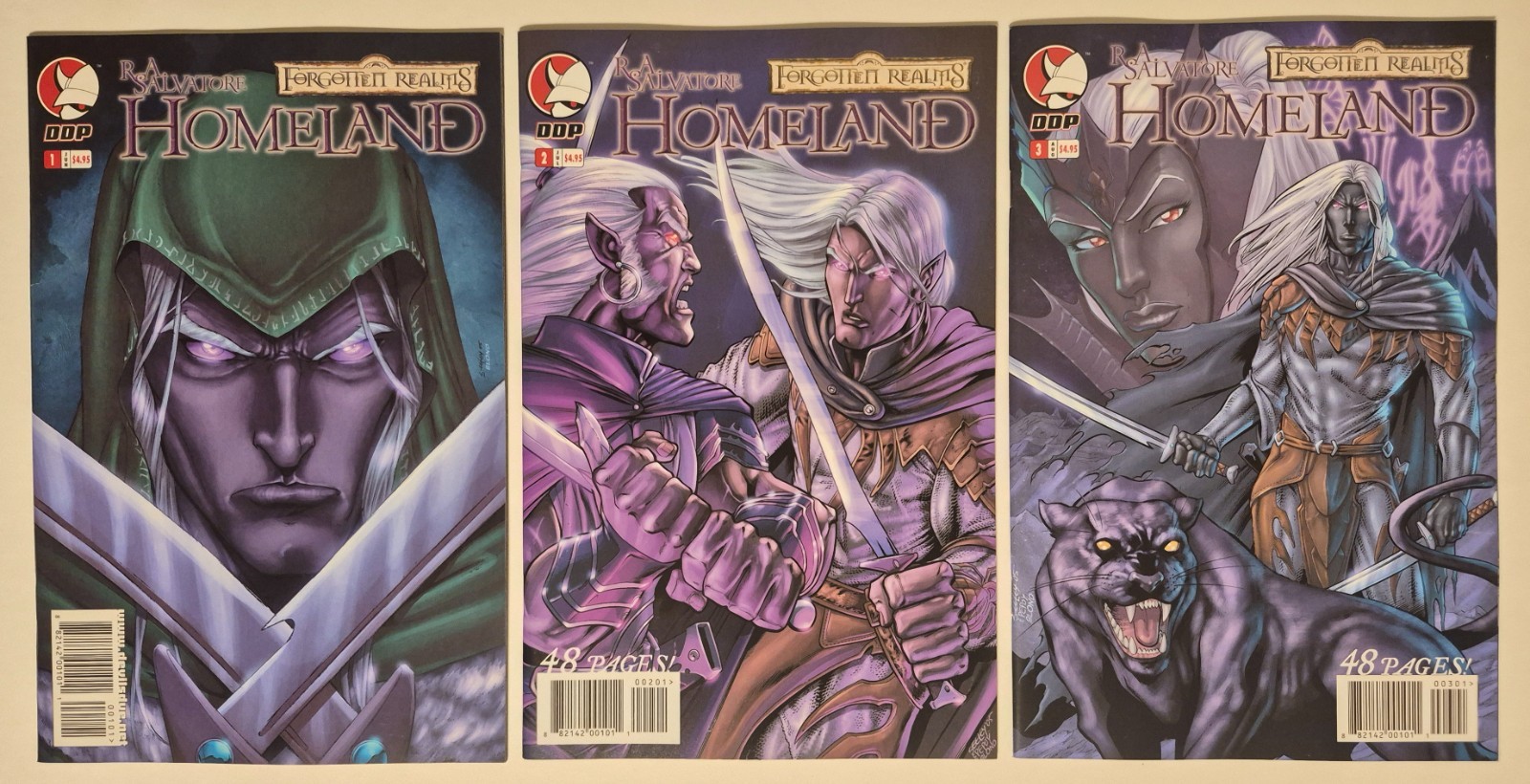 Forgotten Realms: Homeland #1-3 (2005, DDP) VF+ Complete Set 1st Drizzt Do'Urden