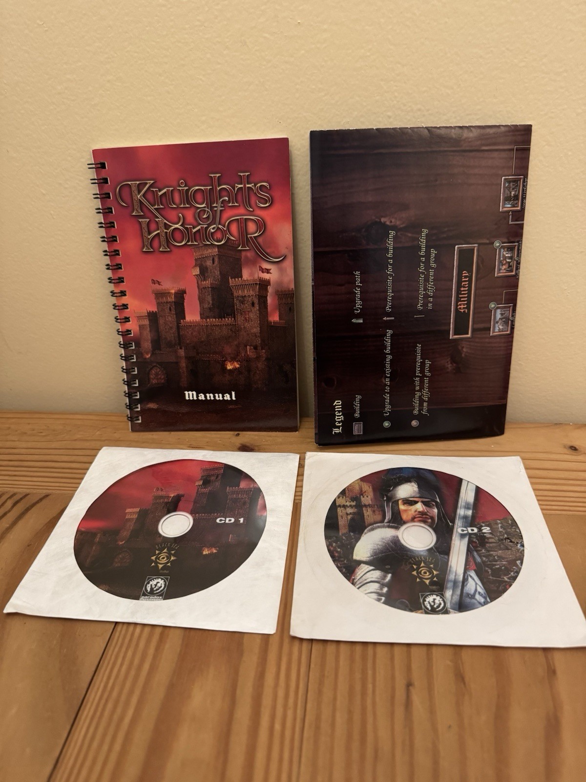 Knights of Honor (PC, 2005) CD-ROM 2 Discs, Manual & Tech Tree / Map Included