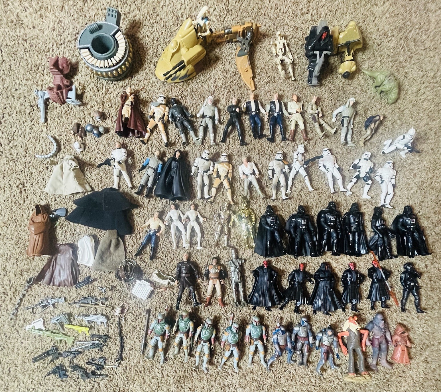 Large Vintage Star Wars Action Figure Lot 100+ Figures & Accessories