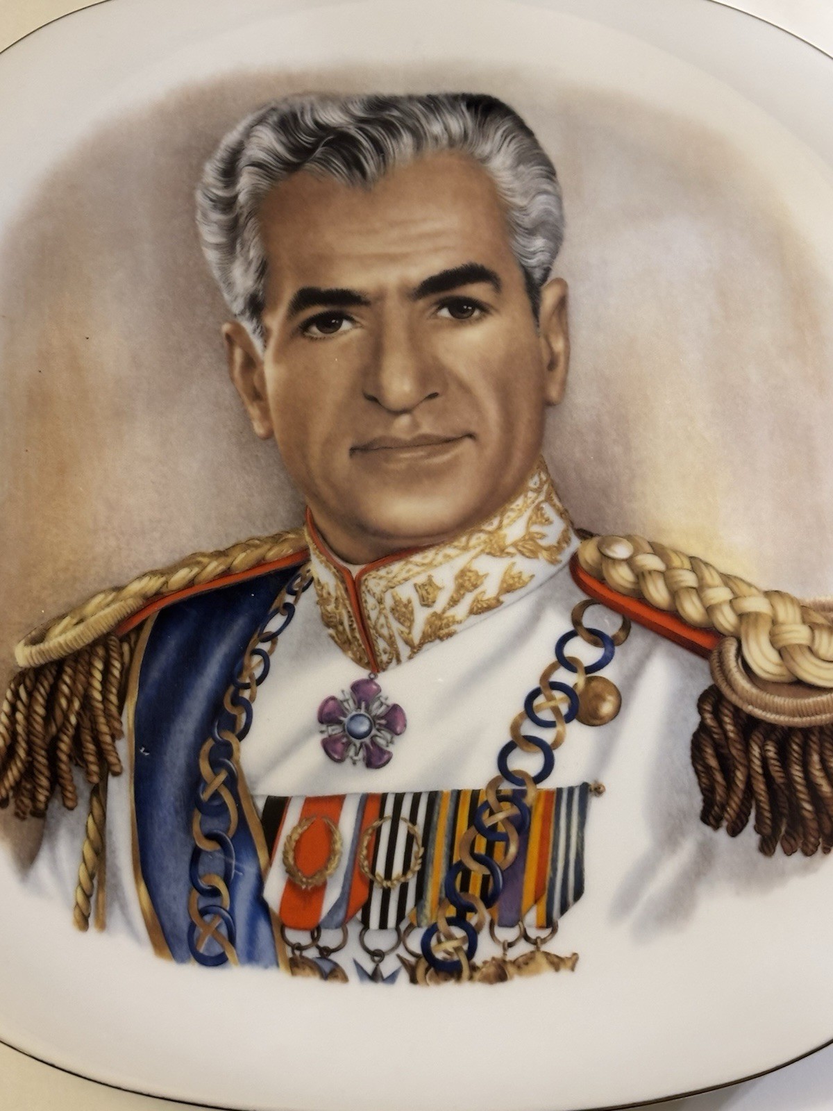 Presentation Persian Pr Revolution Mohammad Reza Pahlavi King Shah of IRAN Plate