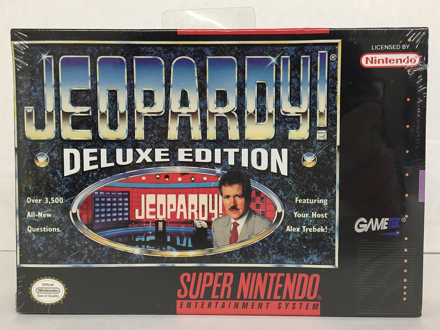 NEW sealed JEOPARDY DELUXE EDITION Super Nintendo SNES GameTek ALEX TREBEK
