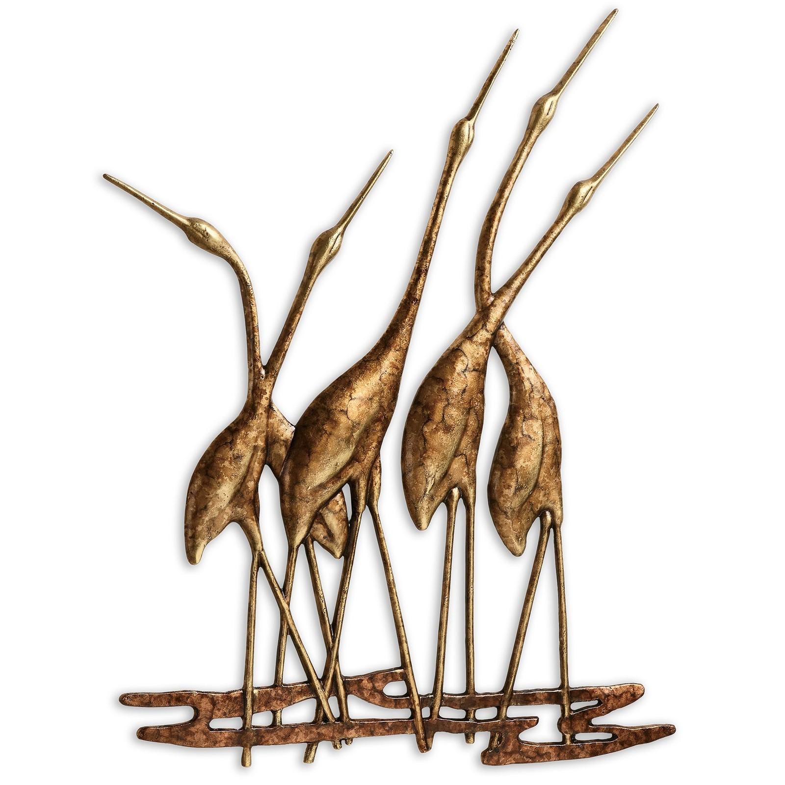 SPI Home Crane Quintet Wall Plaque