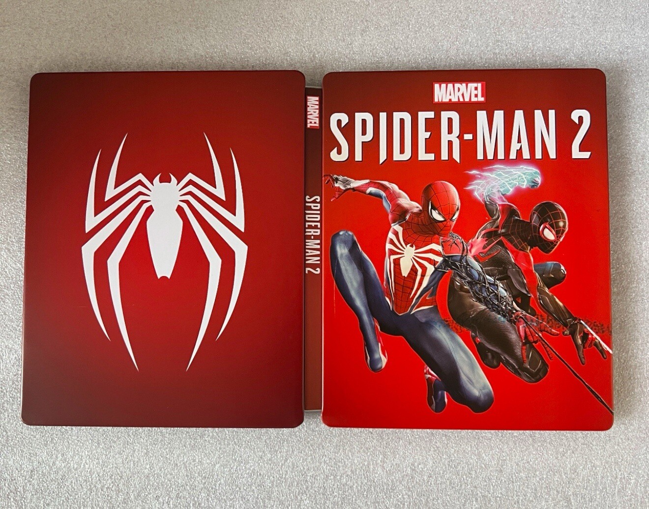 Spider - man 2 V2 Custom made G2 Steelbook Case For PS4/PS5/Xbox (No Game) New