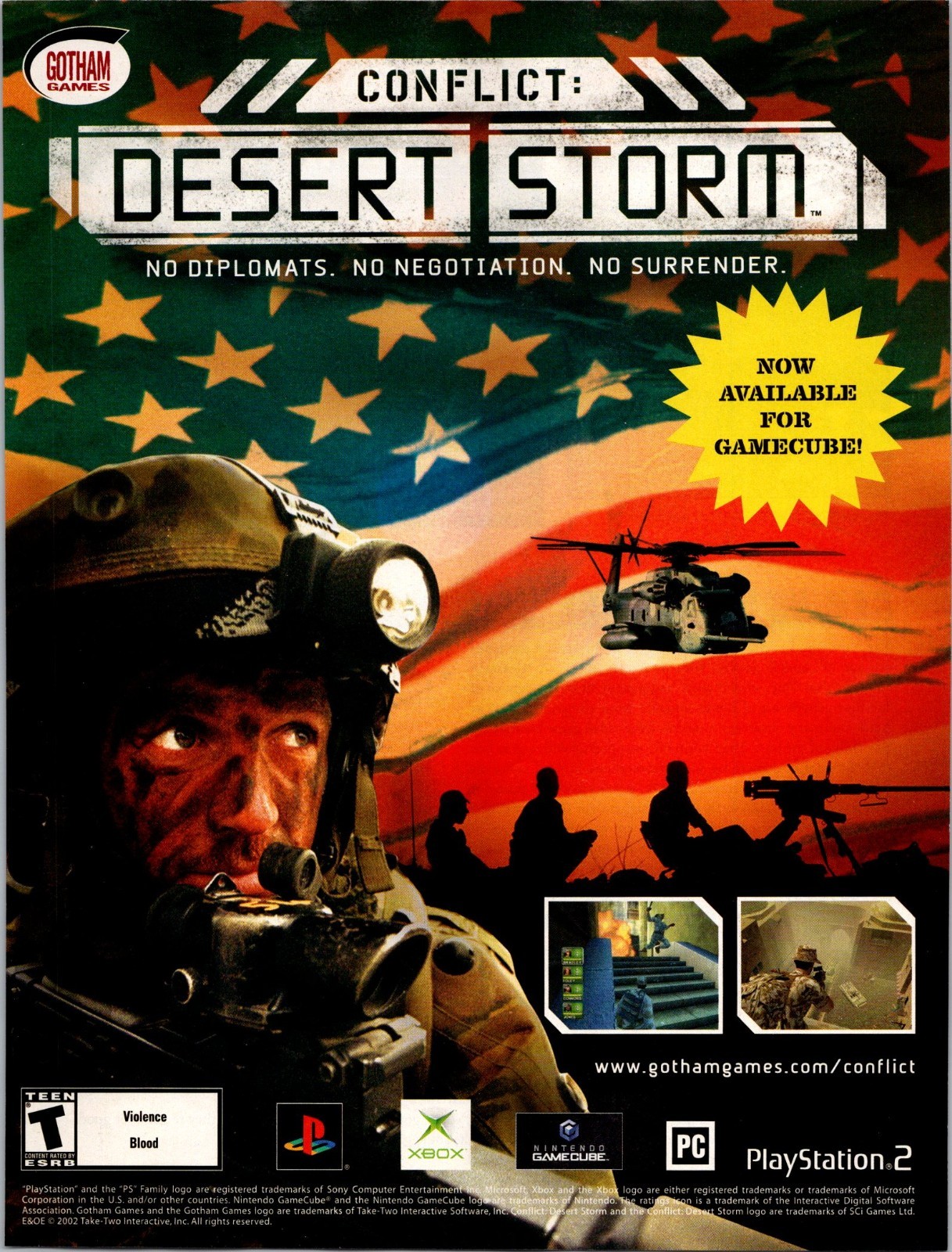 Conflict: Desert Storm (2002) - PS2, Game Cube - Print Ad/Poster Promo Art