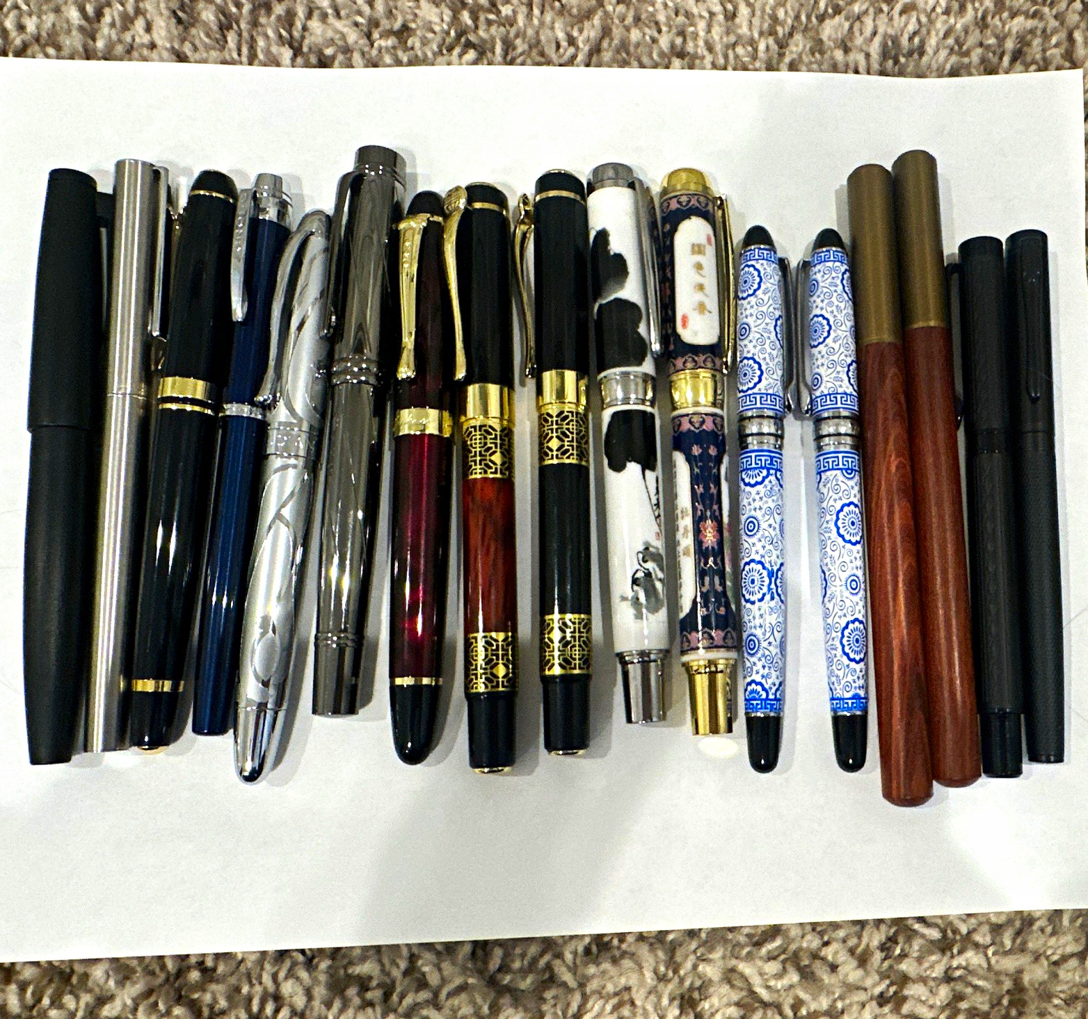 Mixed Lot Collectible Pens, Mixed Materials, Gold & Chrome Trim (Multiple)