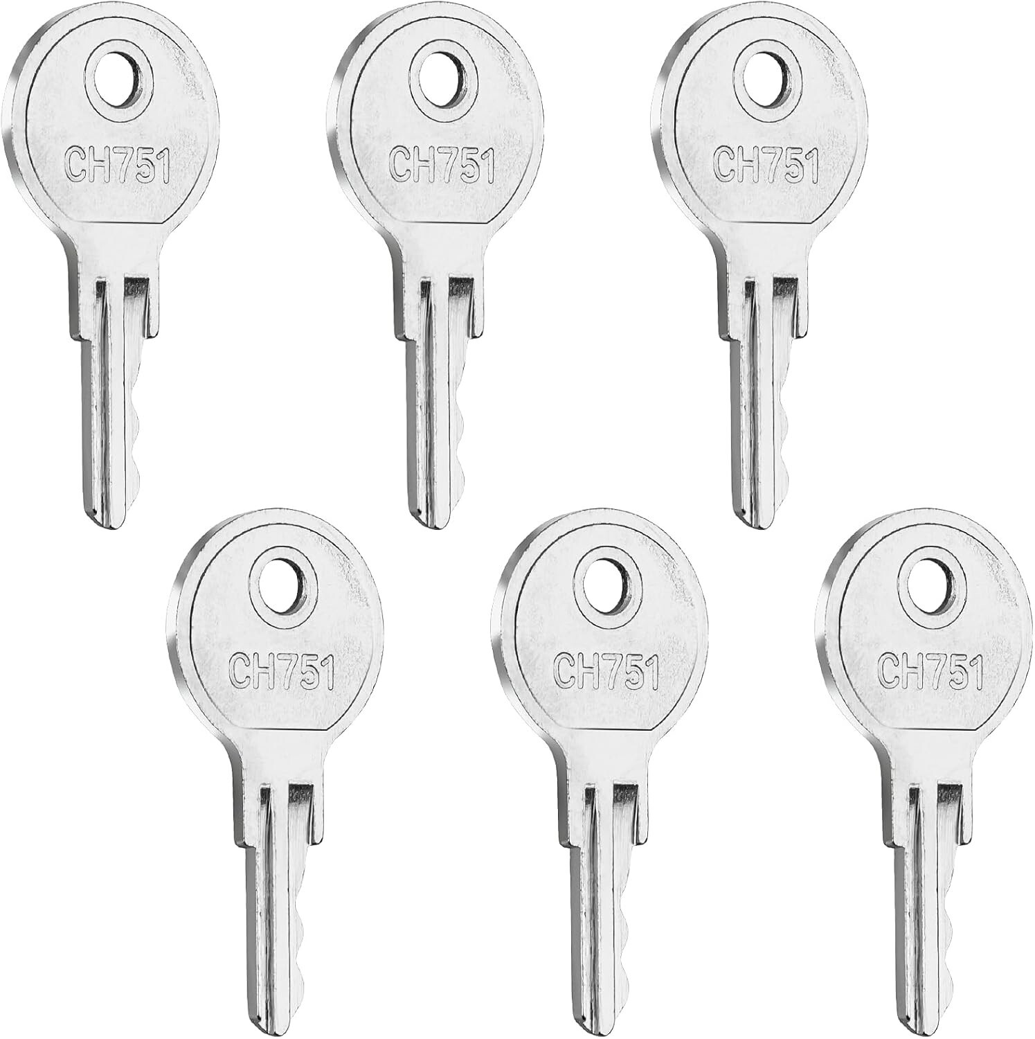 6 Pcs CH751 Key,  Universal CH751 Replacement Keys, RV Keys for RV Camper