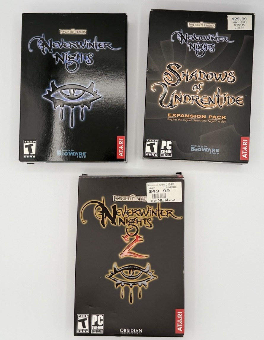 NEVERWINTER 3 GAME LOT (PC) — NEVERWINTER NIGHTS / SHADOWS OF UNDRENTIDE /NWN 2
