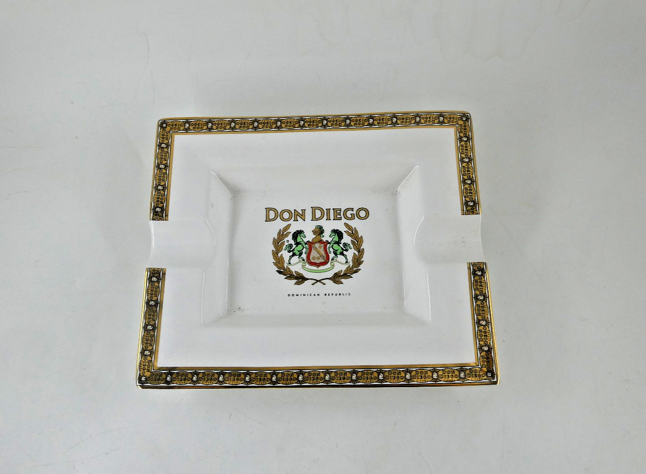 Rare Don Diego Ashtray Cigar Ashtray Dom Rep Excellent Condition