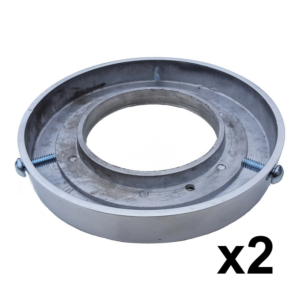 Two (2) Polished Aluminum 6