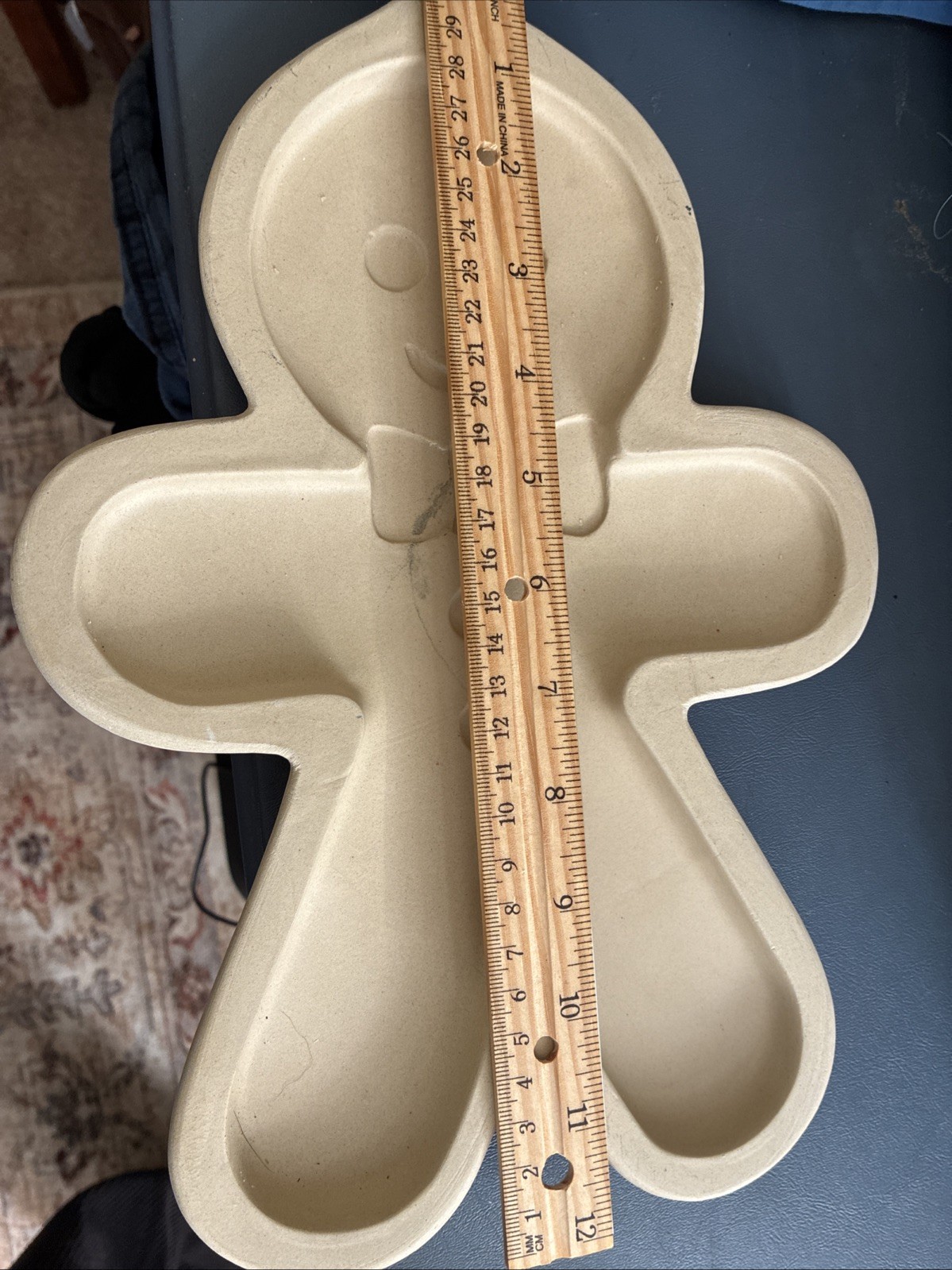 Gingerbread Stoneware  12” X 8” With Hanging Loop For Storage.  Superstone 1995