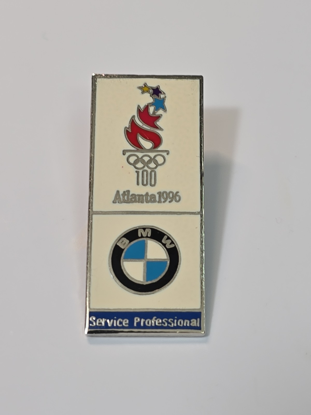 Atlanta Olympics 1996 Souvenir Lapel Pin BMW Service Professional